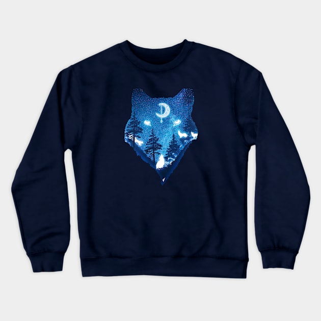 Moon Wolves Crewneck Sweatshirt by DVerissimo